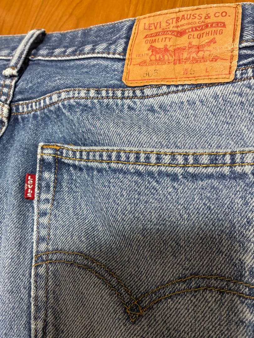 リーバイス505 Levis W32 ブルーデニム ヒゲ 古着