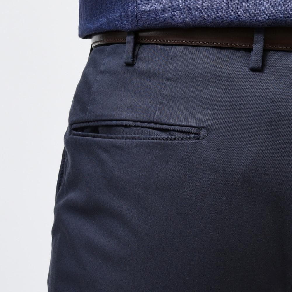 定価5.2万 インコテックス ガーメントダイストレッチコットンテーパードパンツ