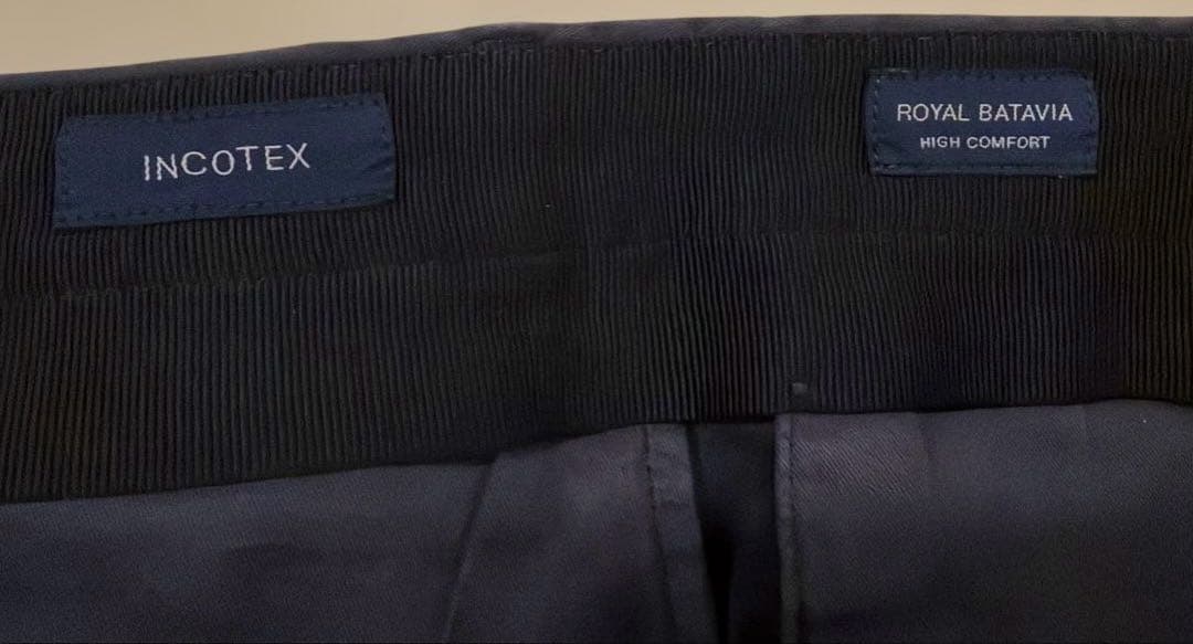 定価5.2万 インコテックス ガーメントダイストレッチコットンテーパードパンツ