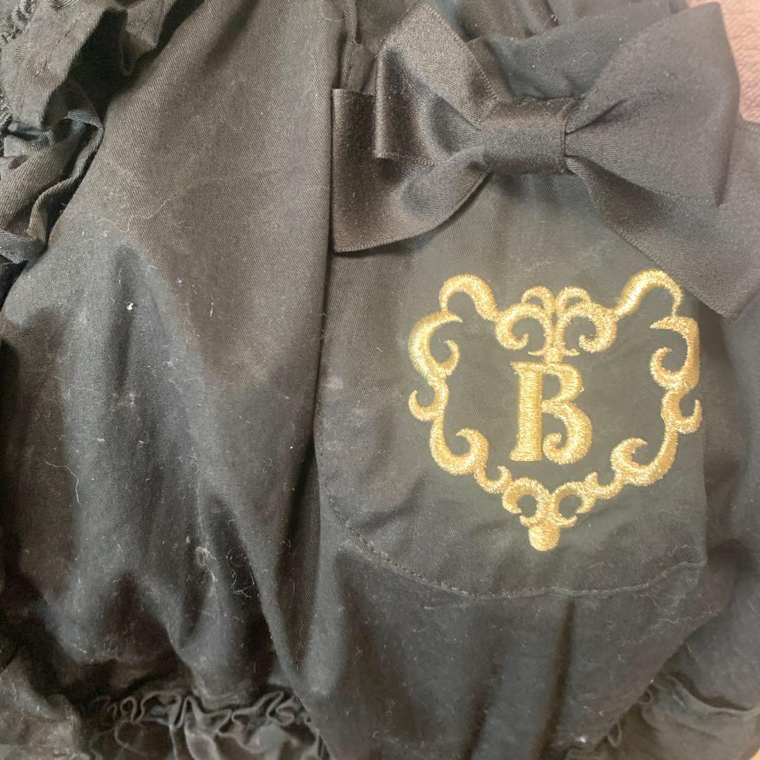 BTSSBポケット刺しゅうジャンパースカート黒原宿ロリータかわいいビンテージ