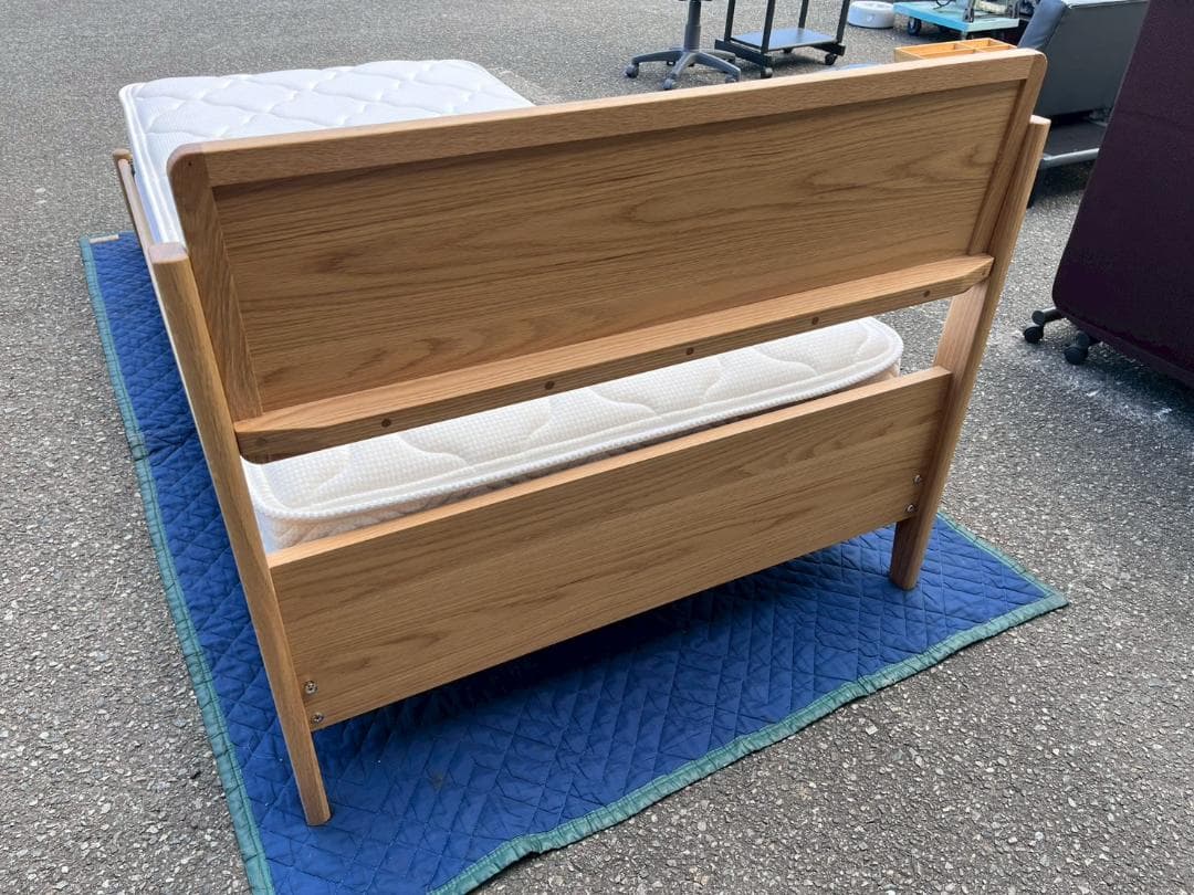 K◆美品 unico/ウニコ シングルベッドフレーム Granz マットレス