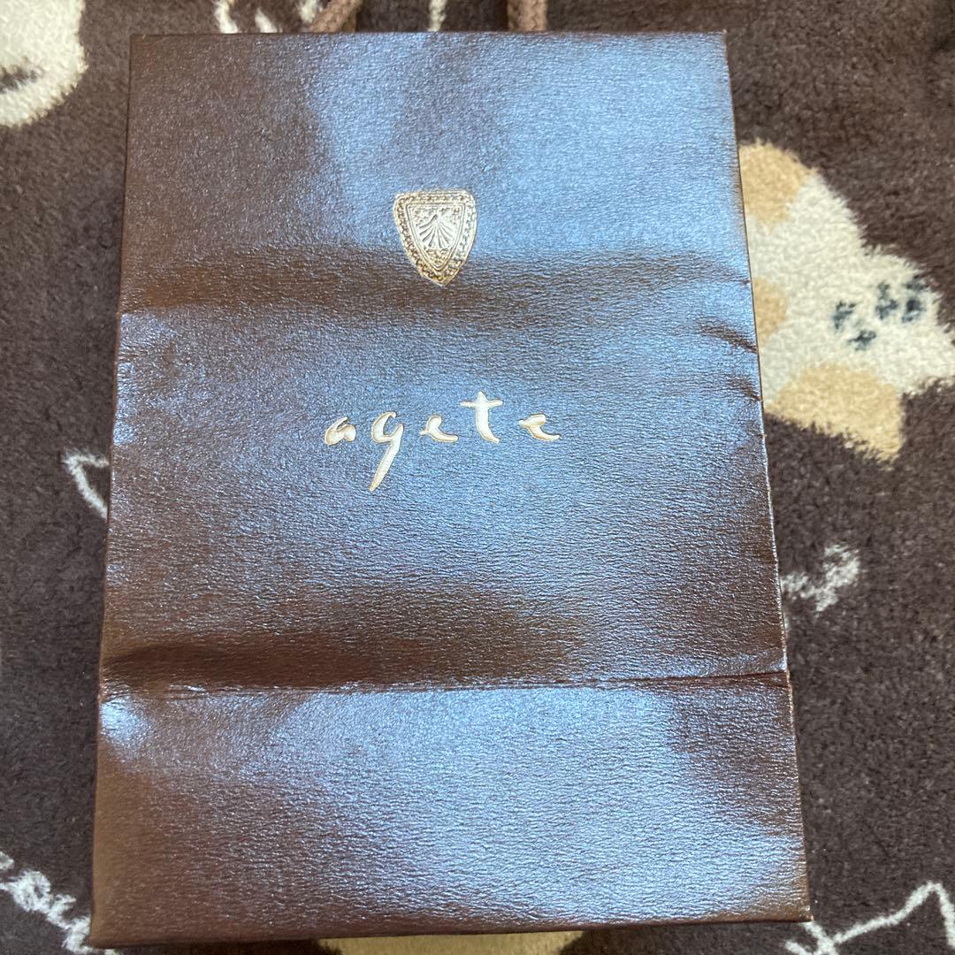 agete シルバーチェーンダイヤモンドネックレス