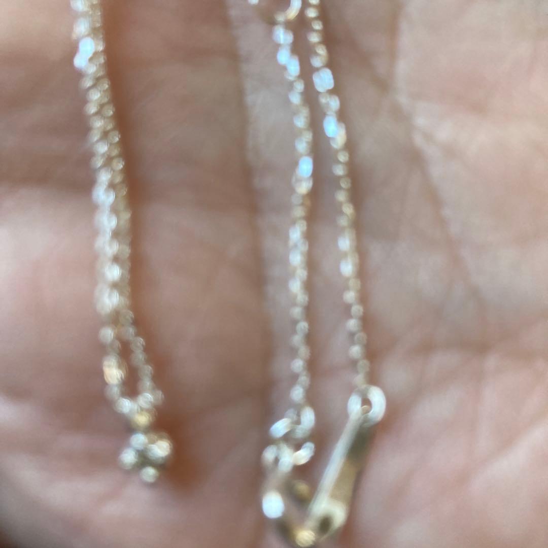 agete シルバーチェーンダイヤモンドネックレス