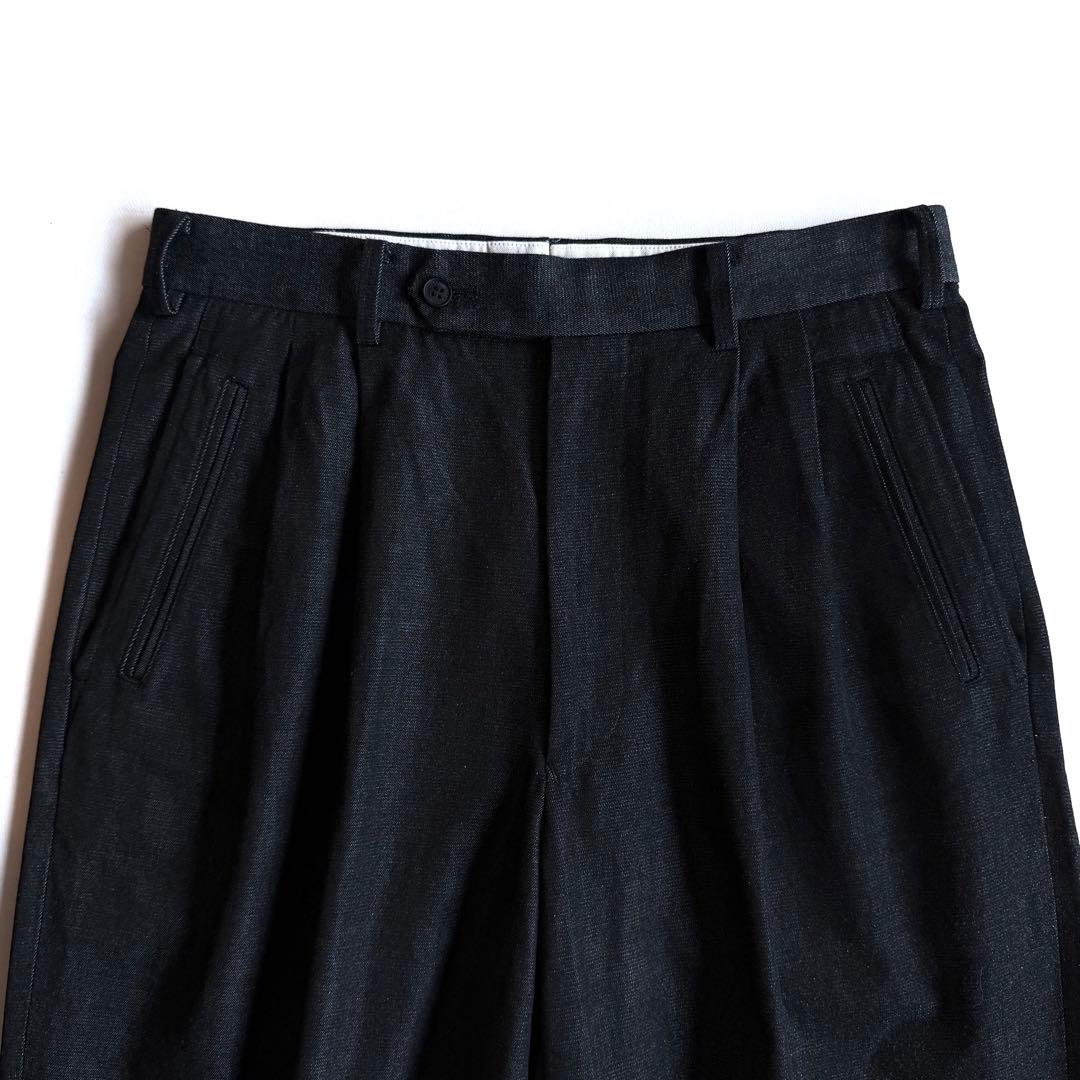 《美品》 23aw コムデギャルソン オム ワイド スラックス ブラックデニム