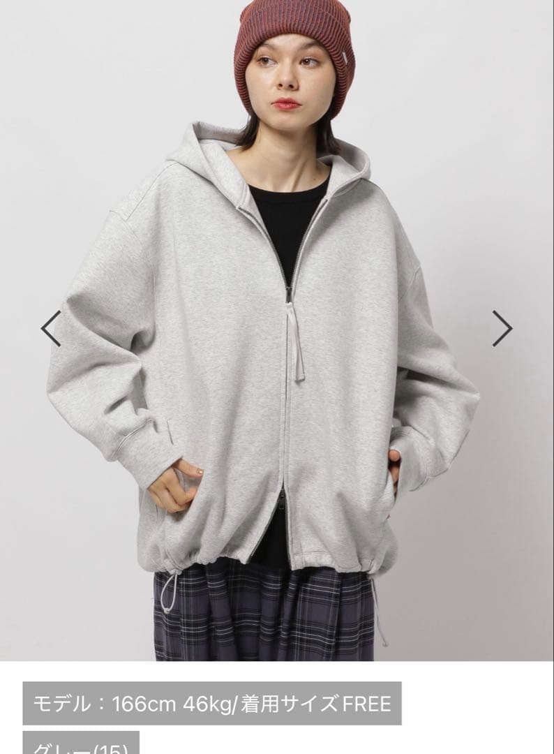 niko and... ニコアンド ライトダンボールzipパーカー