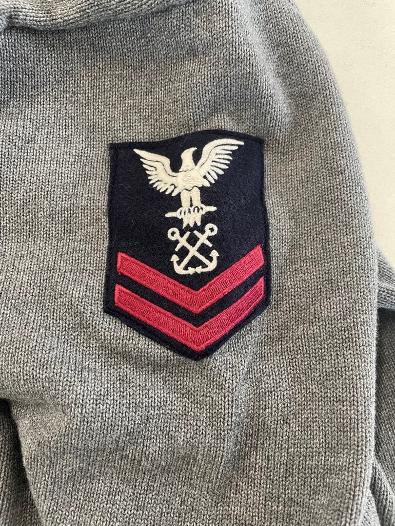 新品AVIREX NAVAL STAND COLLAR ZIP KNIT XL