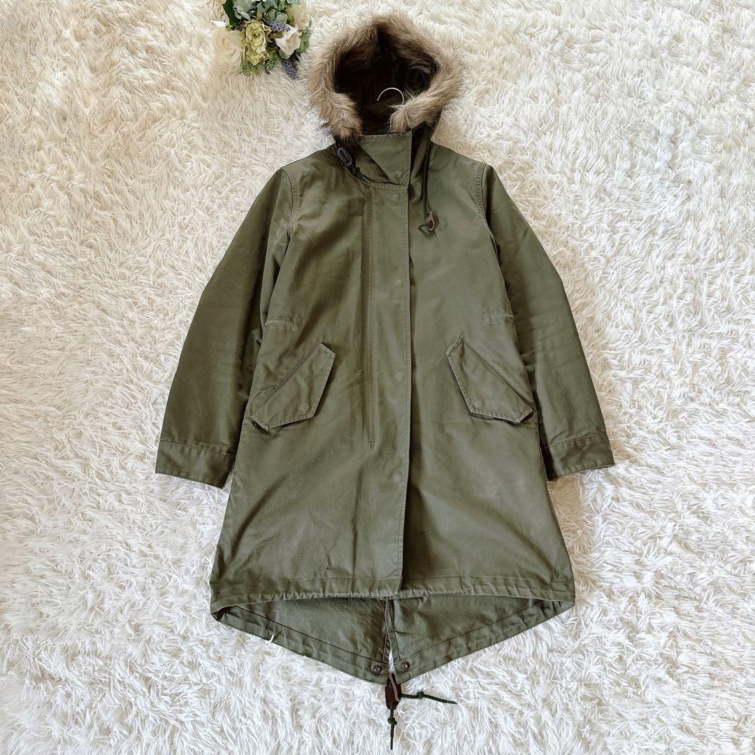 極美品ꕥフレッドペリー 英国柄 モッズコート ボアライナー ユニオンジャック