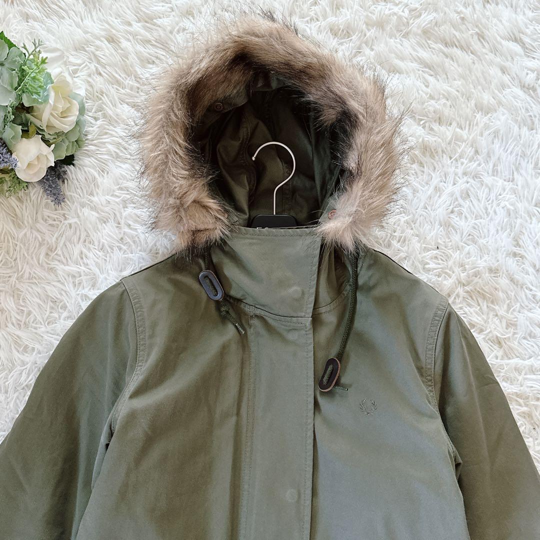 極美品ꕥフレッドペリー 英国柄 モッズコート ボアライナー ユニオンジャック