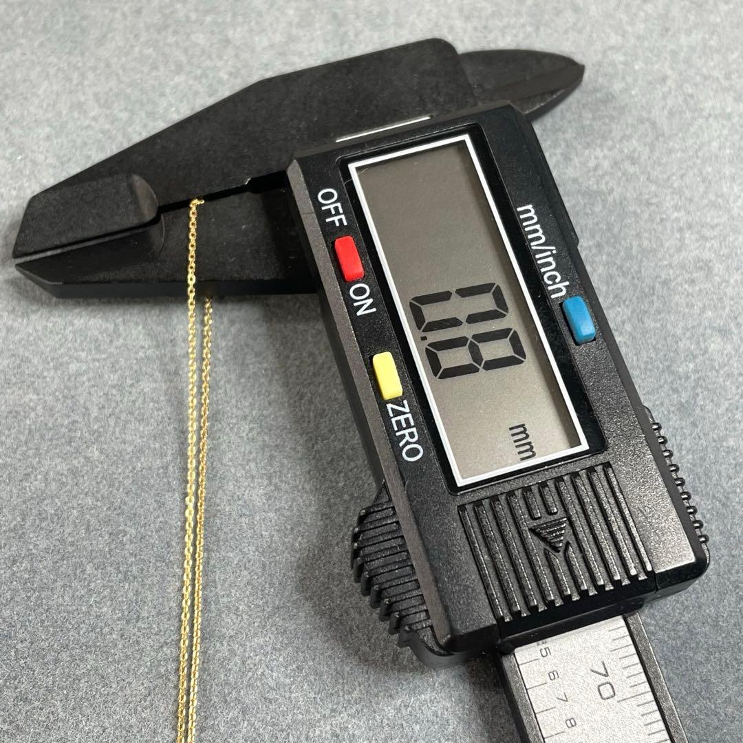 JZ14★K18 長44.5cm 幅0.8mm 調整可能 カットあずき