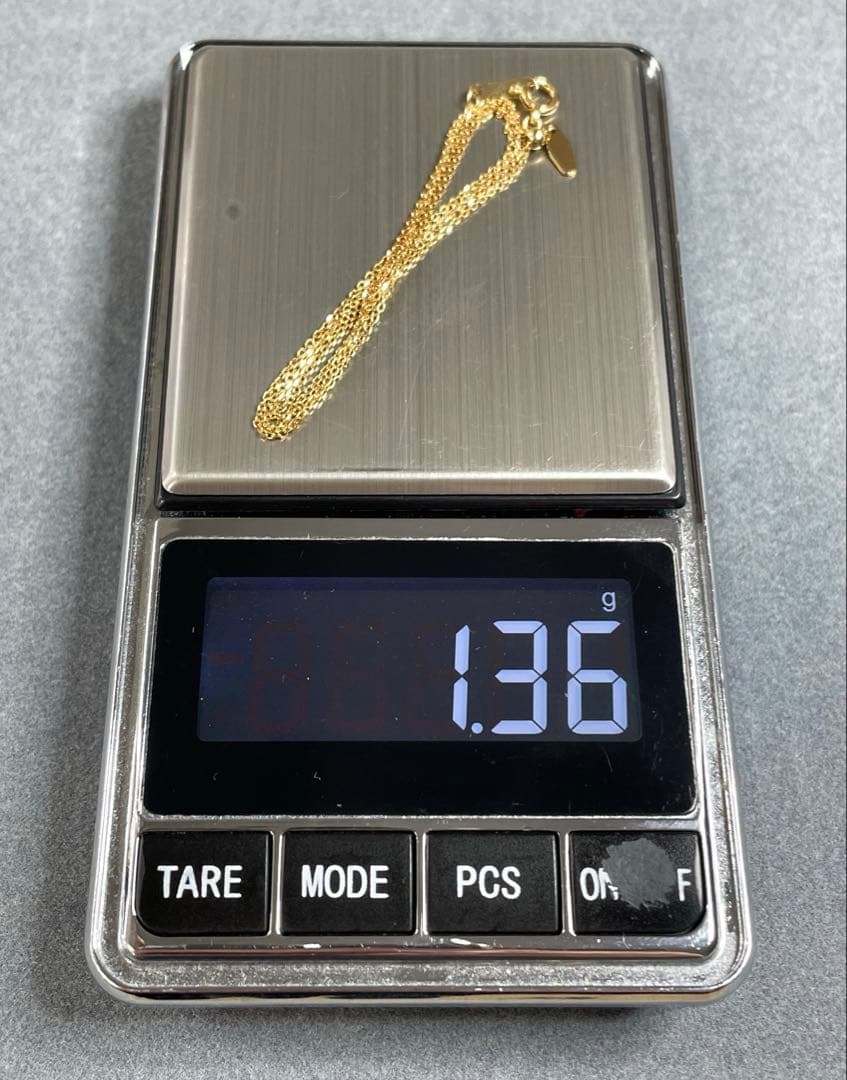 JZ14★K18 長44.5cm 幅0.8mm 調整可能 カットあずき