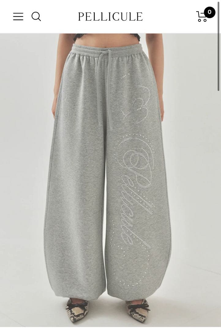 Pellicule ペリキュール スウェットパンツ グレー