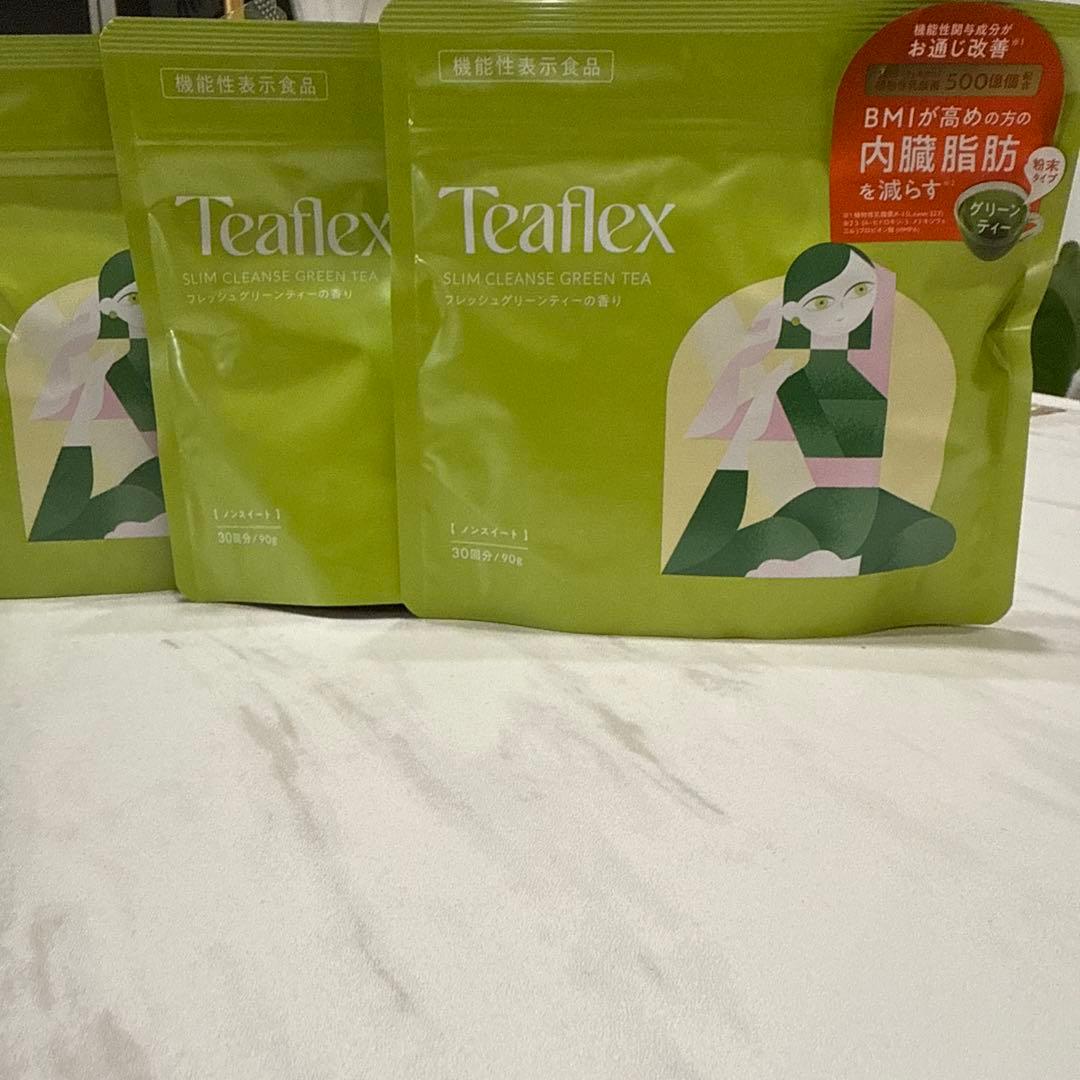 〈未開封3袋〉Teaflex ティーフレックス グリーンティー 30回分 90g