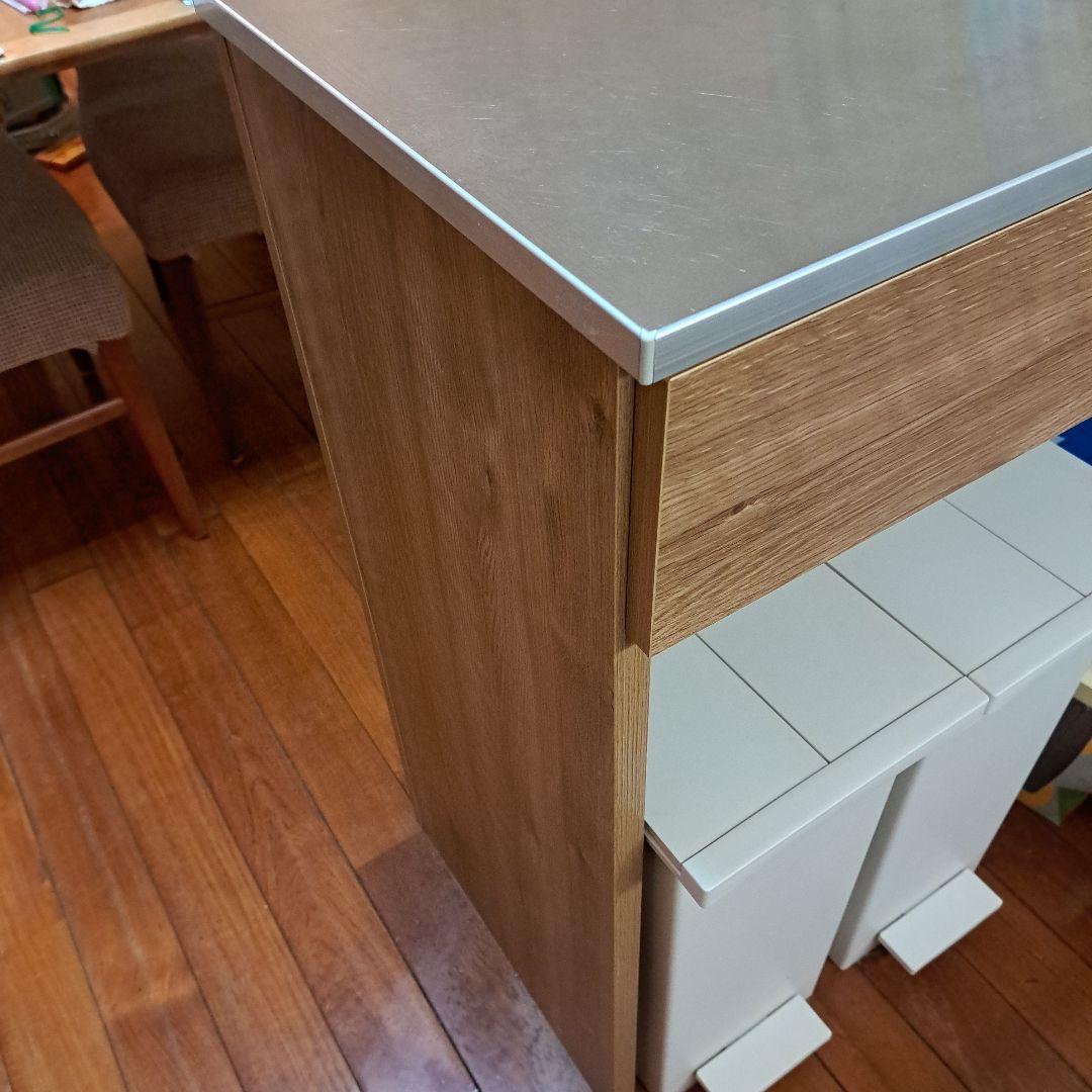 ディノス ステンレストップ間仕切りカウンター　幅139cm