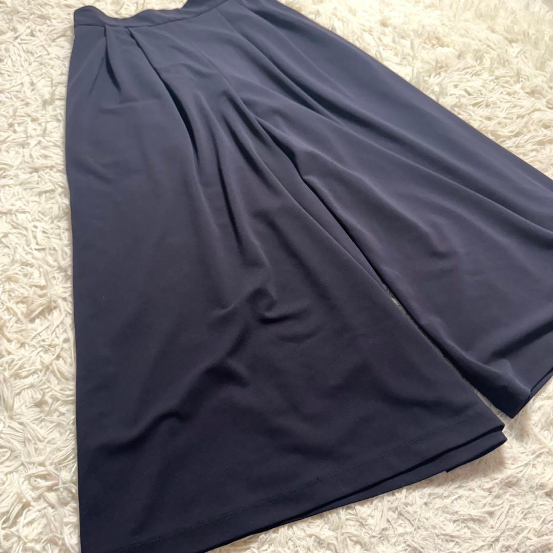 【近年美品✨】フォクシー　ガウチョパンツ ジャージー ワイド　ネイビー 40