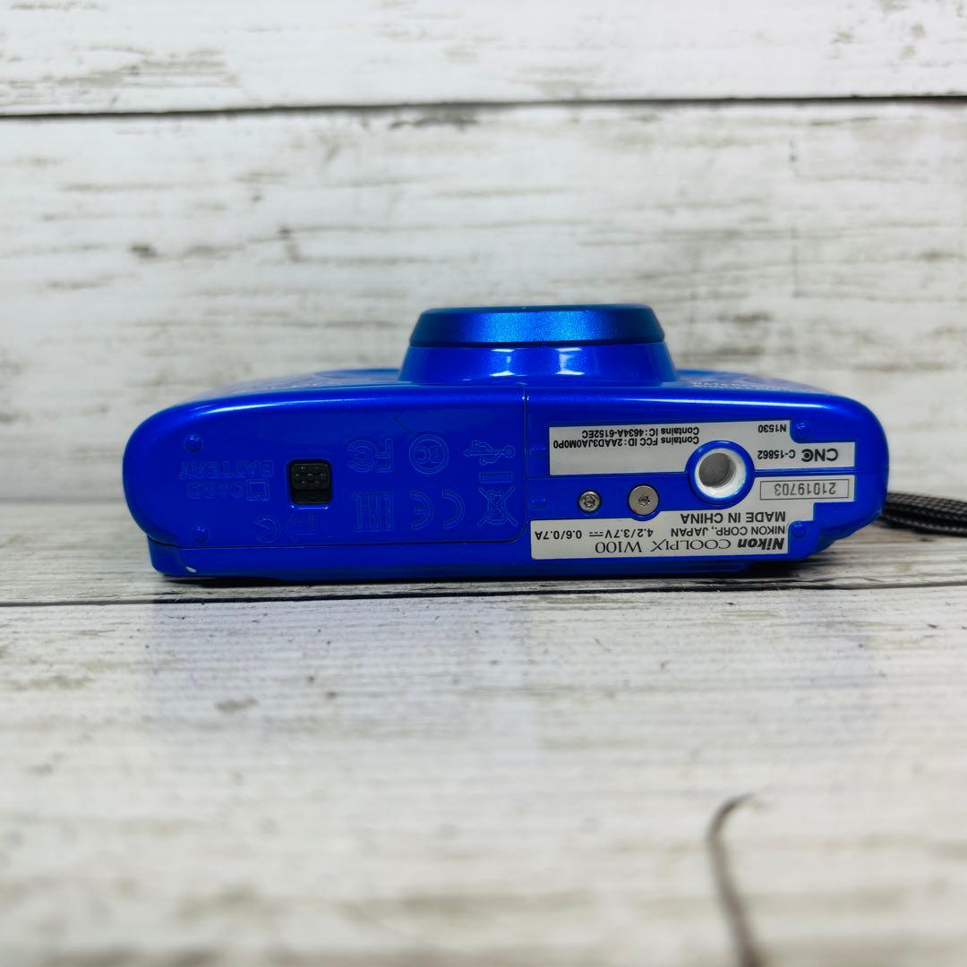 【動作良好】Nikon デジタルカメラCOOLPIX W100 ブルー