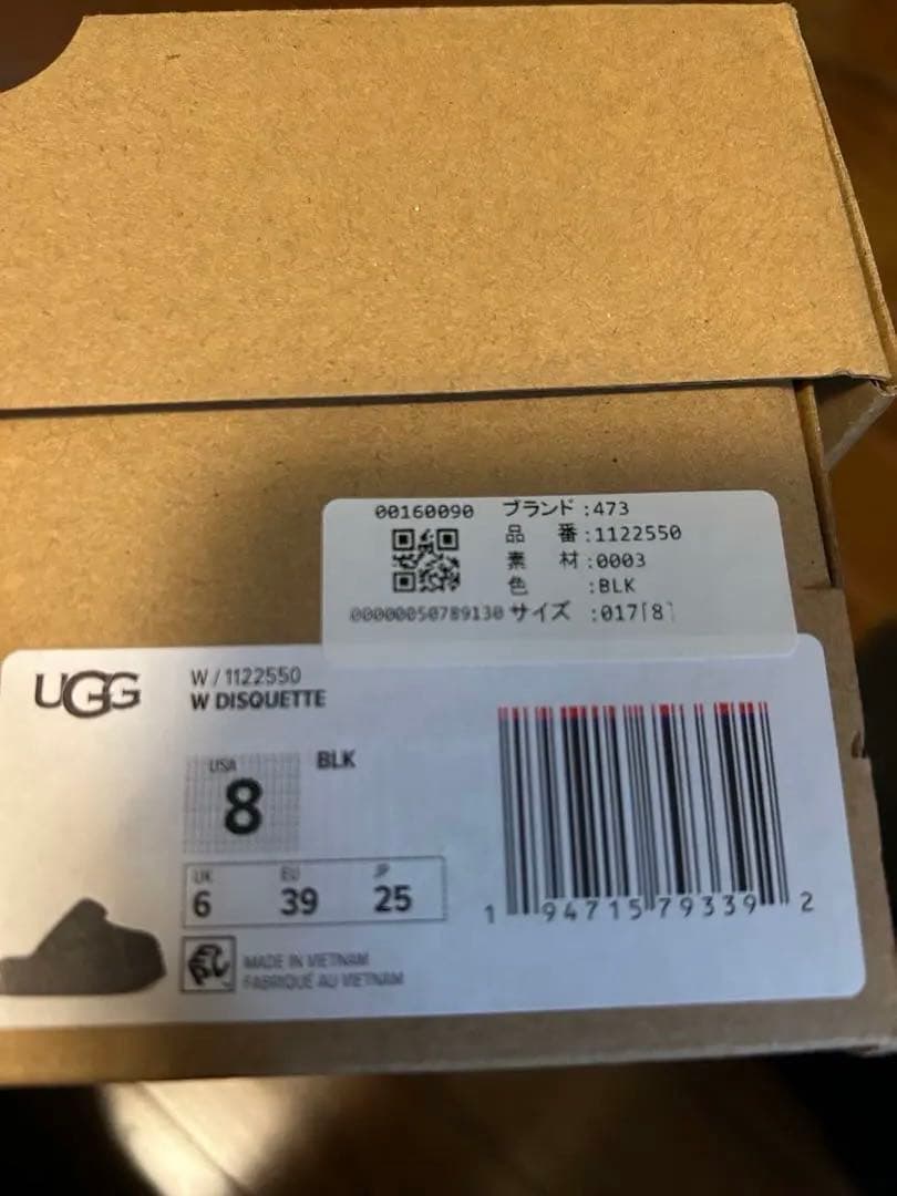 UGG W DISQUETTE ムートンサンダル　ブラック