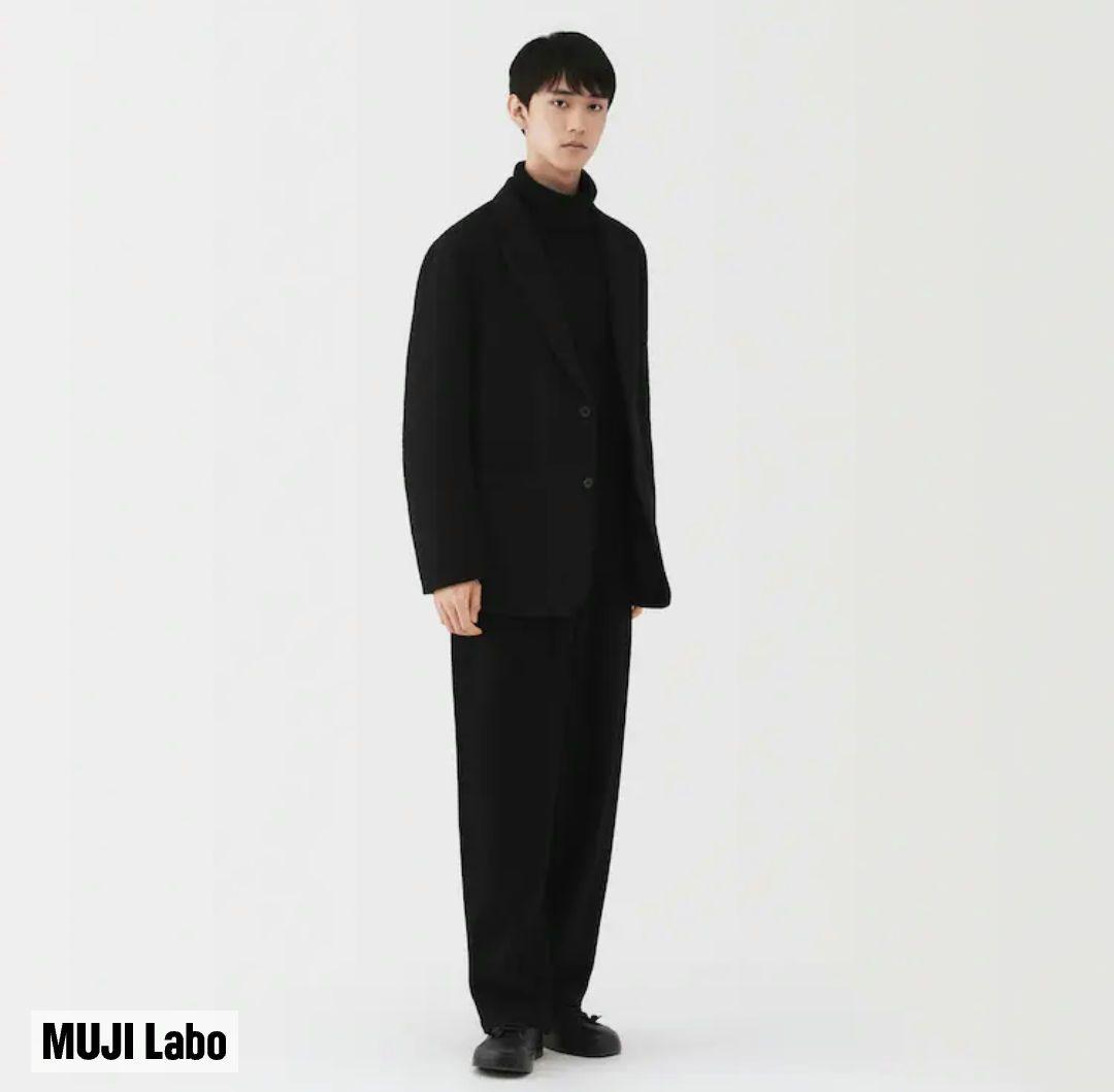 【ネット完売品】MUJI Labo紳士 カシミヤ混ジャケット XL 黒