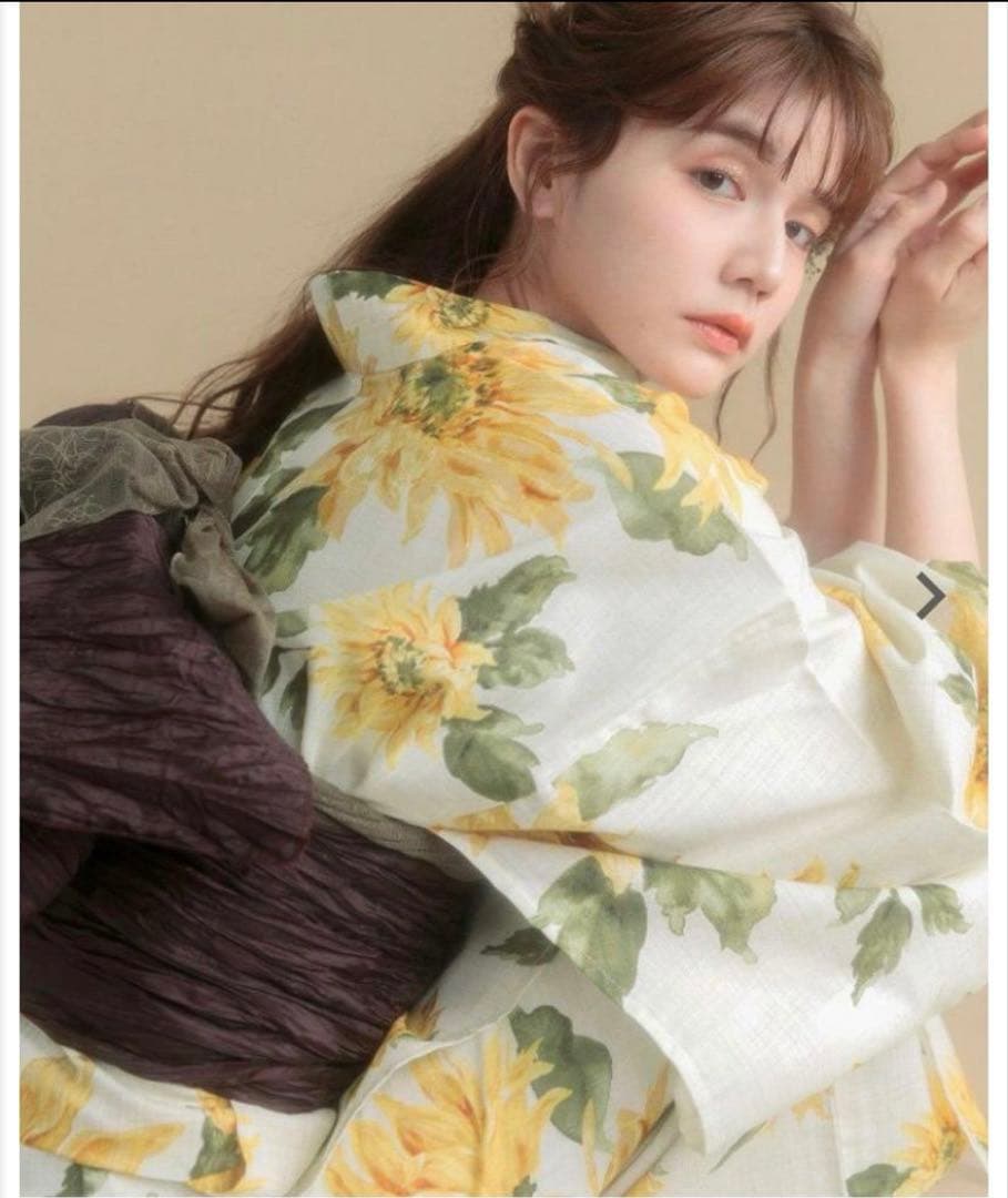 DITA 浴衣 夏色の向日葵あそび 兵児帯セット 新品