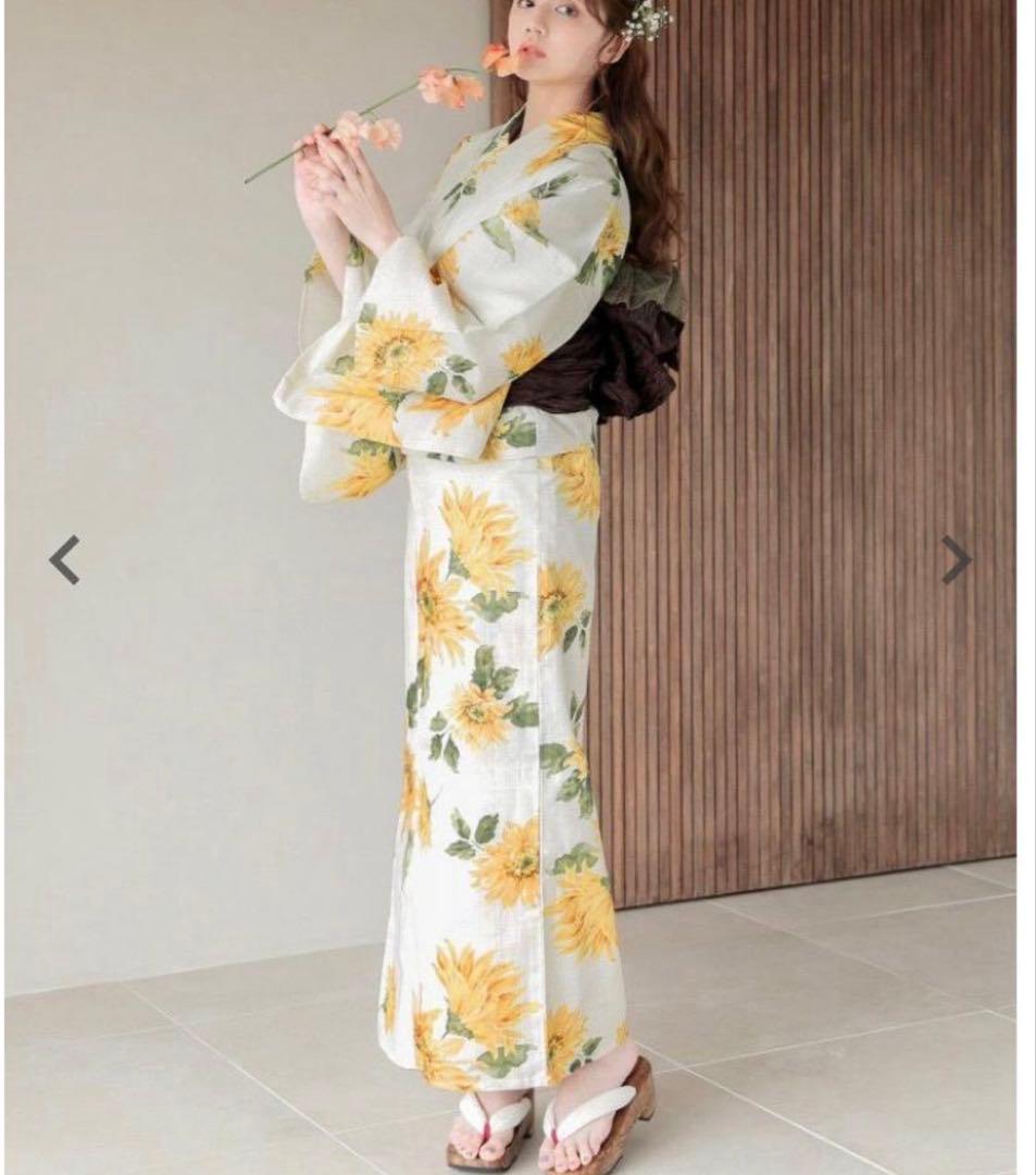 DITA 浴衣 夏色の向日葵あそび 兵児帯セット 新品