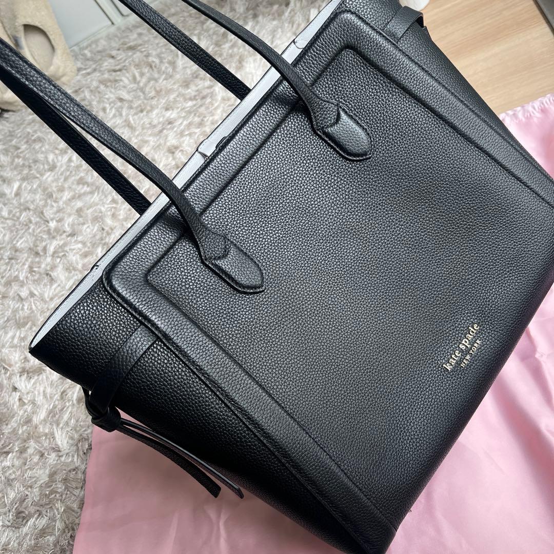 Kate Spade ブラック ノットラージ　トート A4対応バッグ
