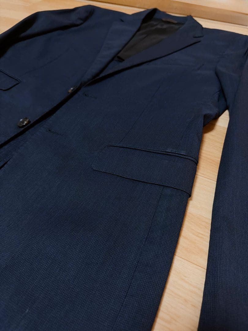 ブラックレーベルクレストブリッジ スーツ　羊毛　ネイビー　L 御幸毛織