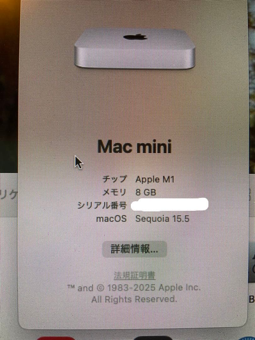 Apple Mac mini 2020年モデル M1 8GB/SSD 256GB
