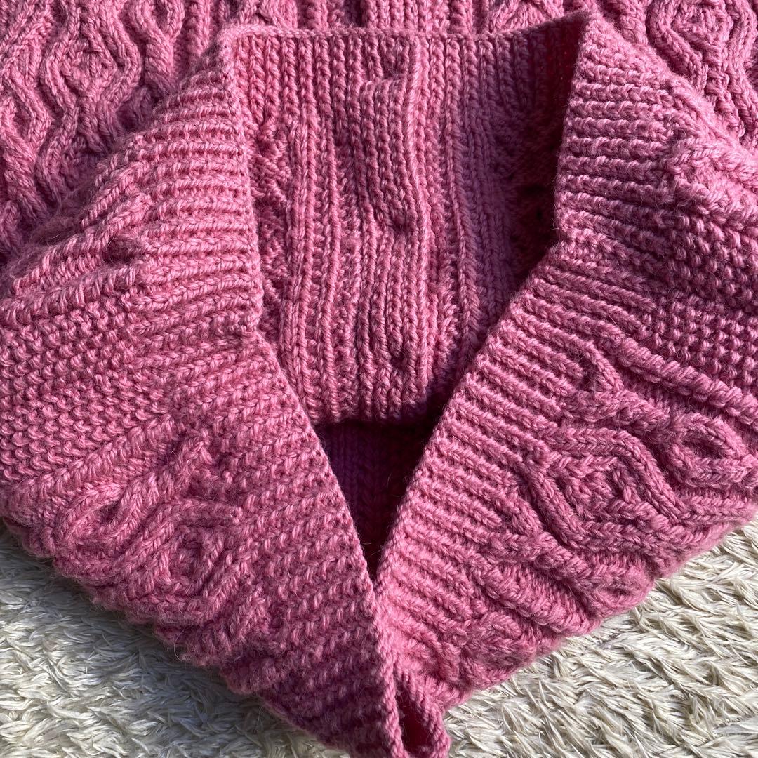 【希少 茶タグ】インバーアラン 3A スコットランド製 pink 40サイズ