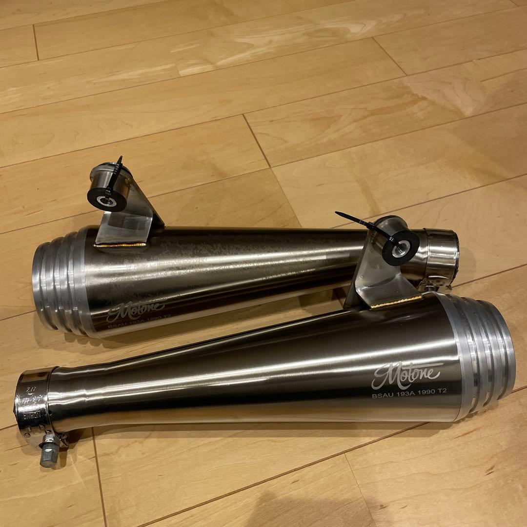 Motone ステンレス マフラー 2個セット トライアンフ スラクストンRS用