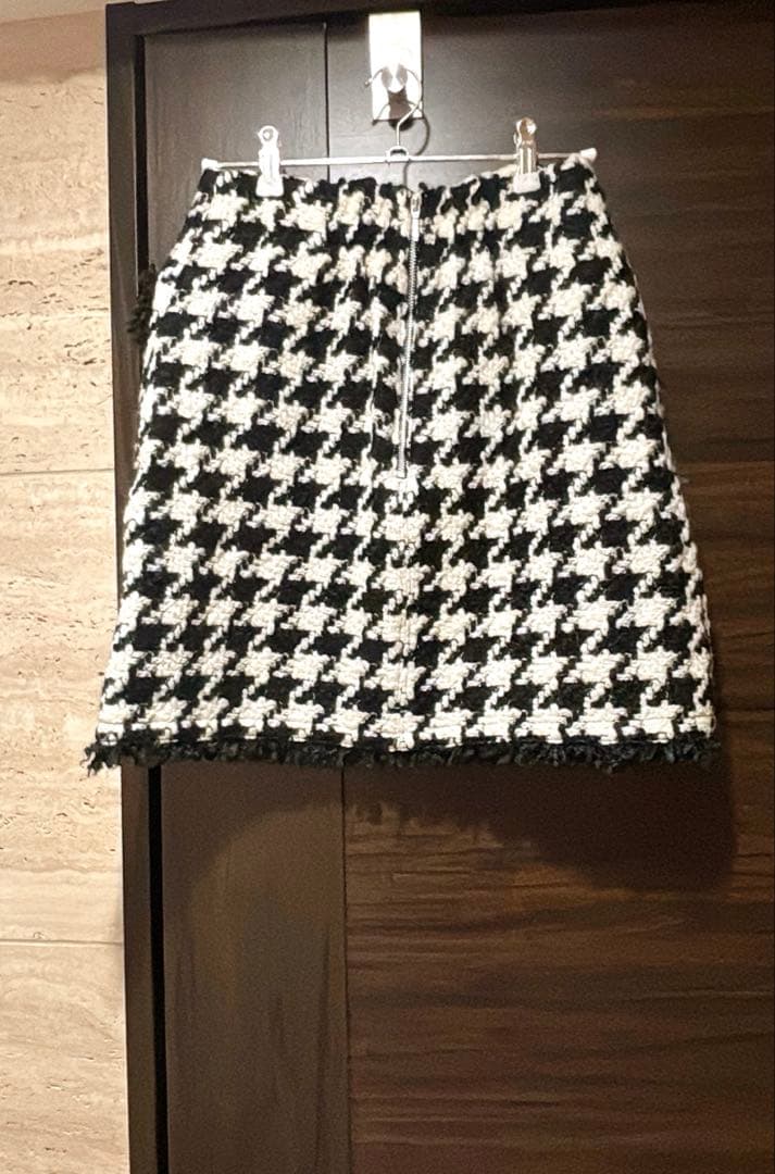 オブリOBLI千鳥格子ツイードスカート
