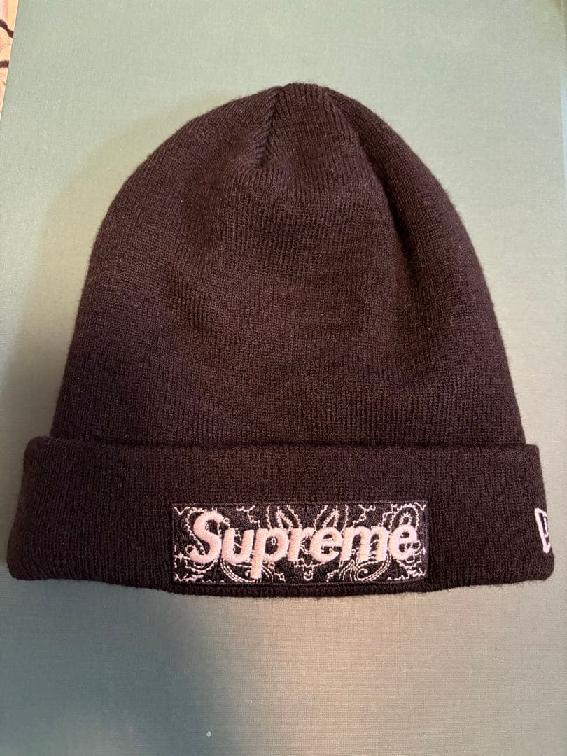 supreme ×newera bandana box logo beanie
