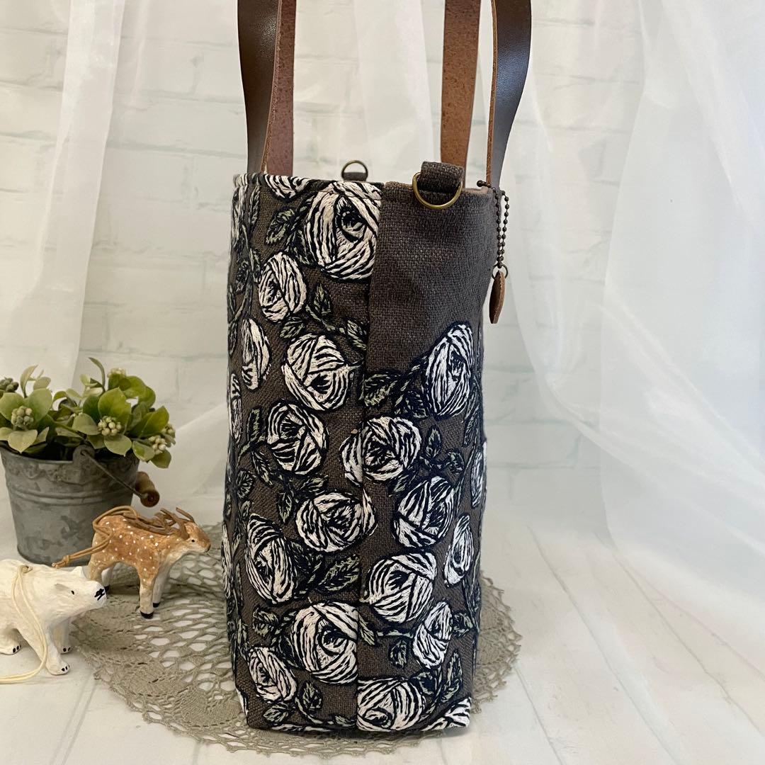 ハンドメイド　シンプルトートバッグ　ミナペルホネン rosy 449