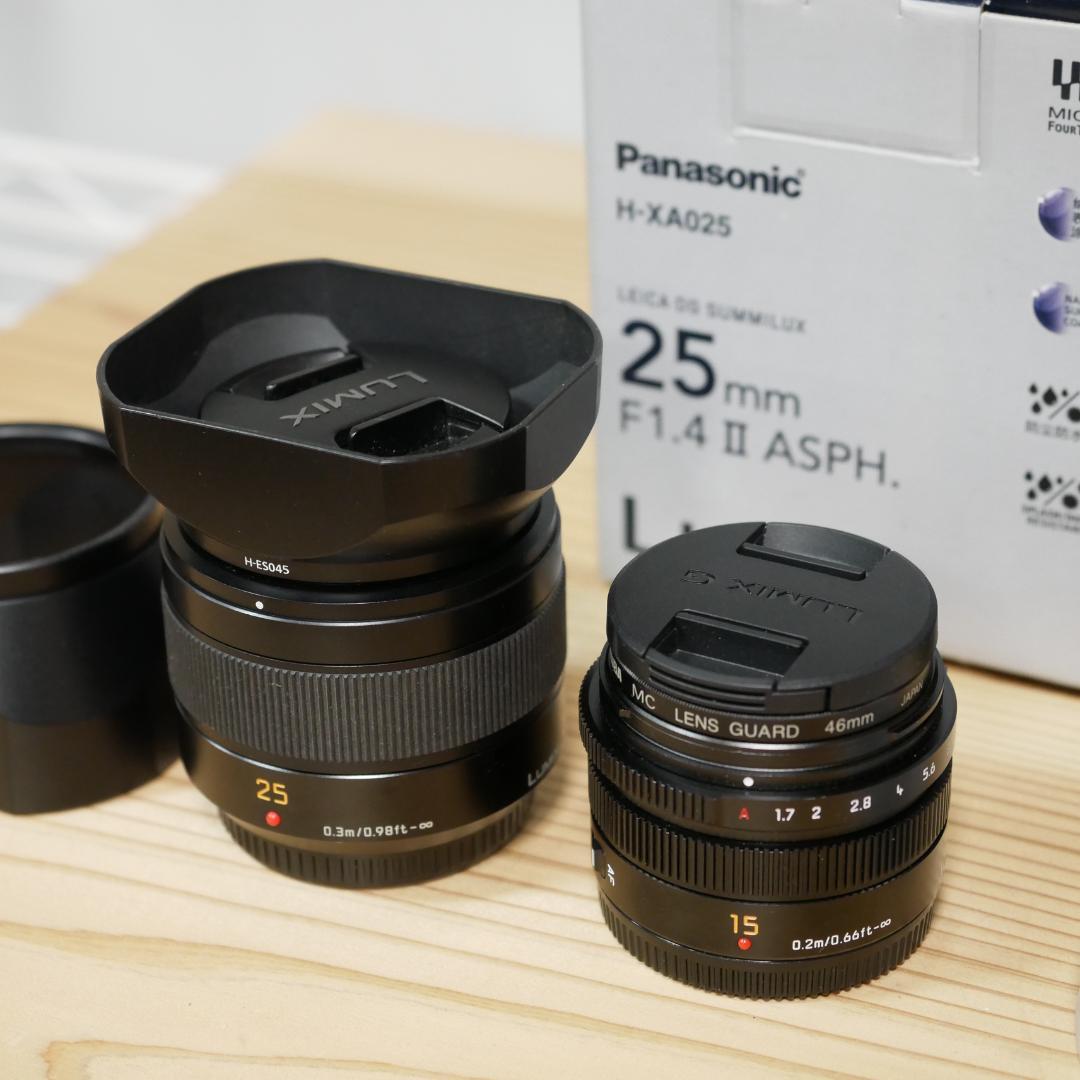 レンズ(単焦点) LEICA DG SUMMILUX 25mm F1.4 II 15mm F1.7