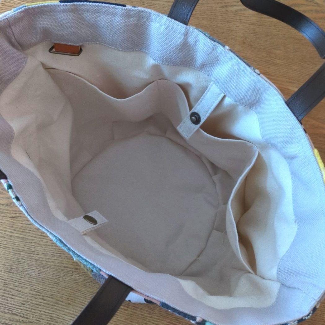 モザイクパッチの大きなバケツバッグ＊ミナペルホネン