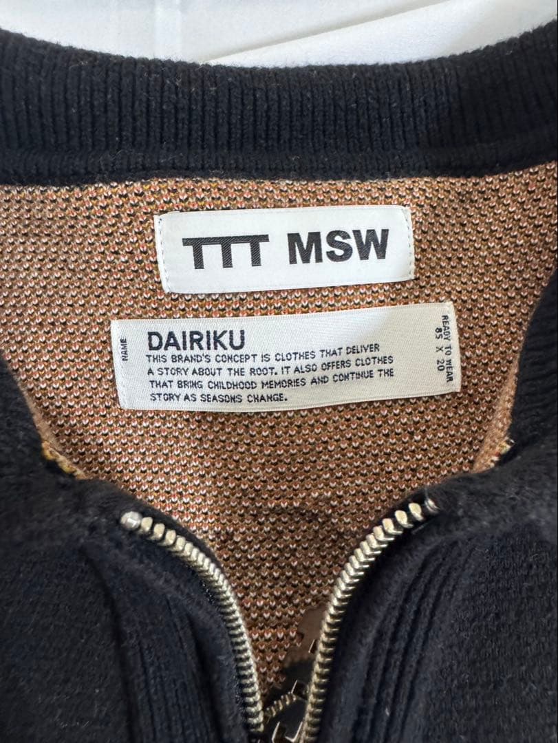 ダイリク　DAIRIKU × TTT msw 刺繍　ニットポロ　XL