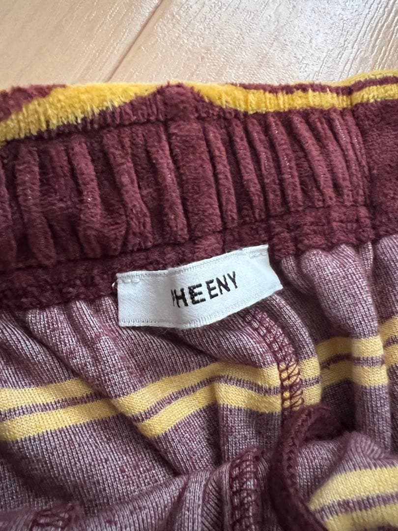 ida　PHEENY Velours border pants