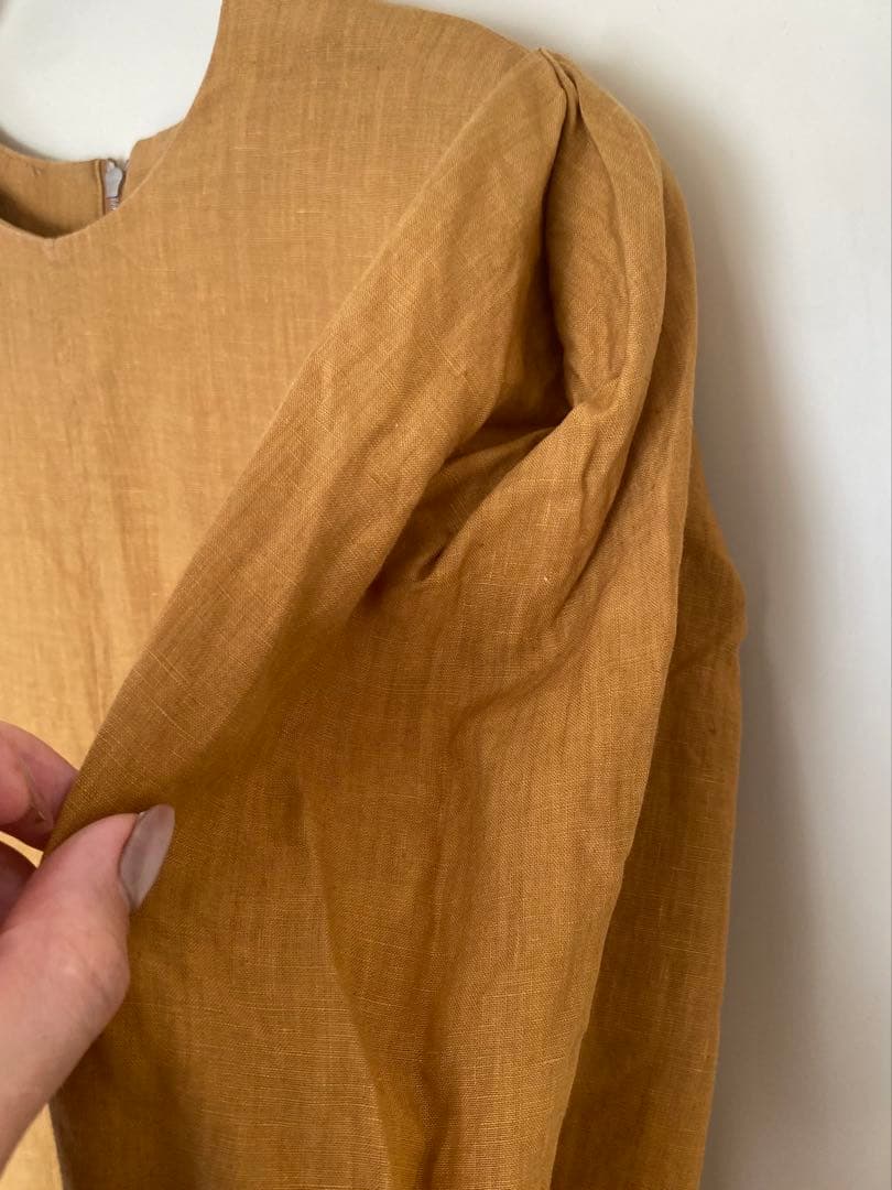 HYKE(ハイク) LINEN SHORT SLEEVE MAXI DRESS