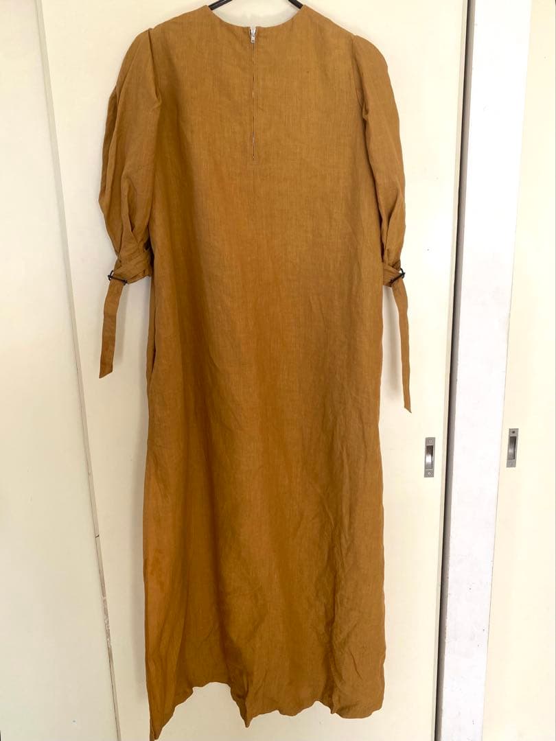 HYKE(ハイク) LINEN SHORT SLEEVE MAXI DRESS