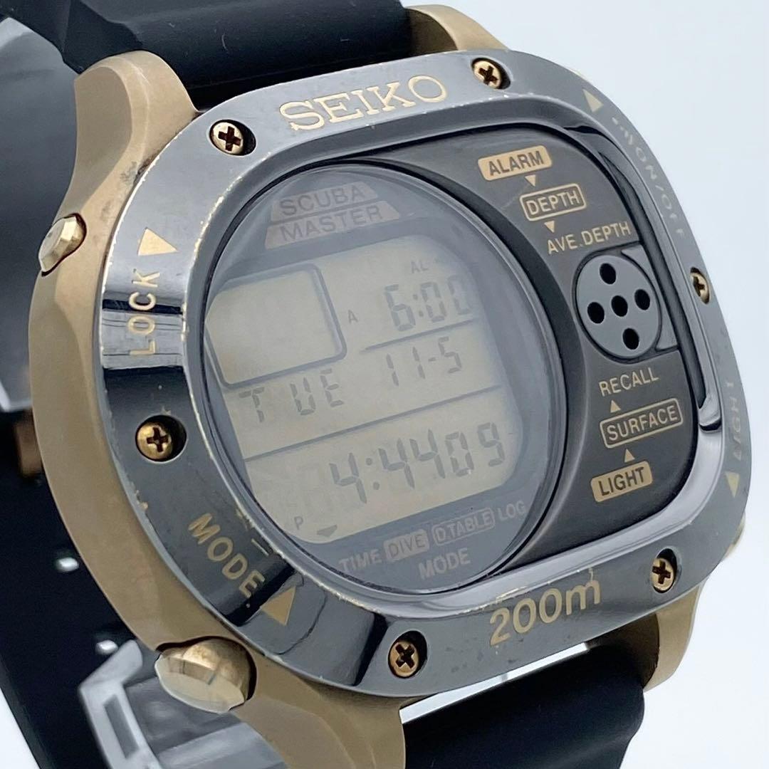 【稼働品】SEIKO スキューバマスター 200m デジタル 腕時計 メンズ