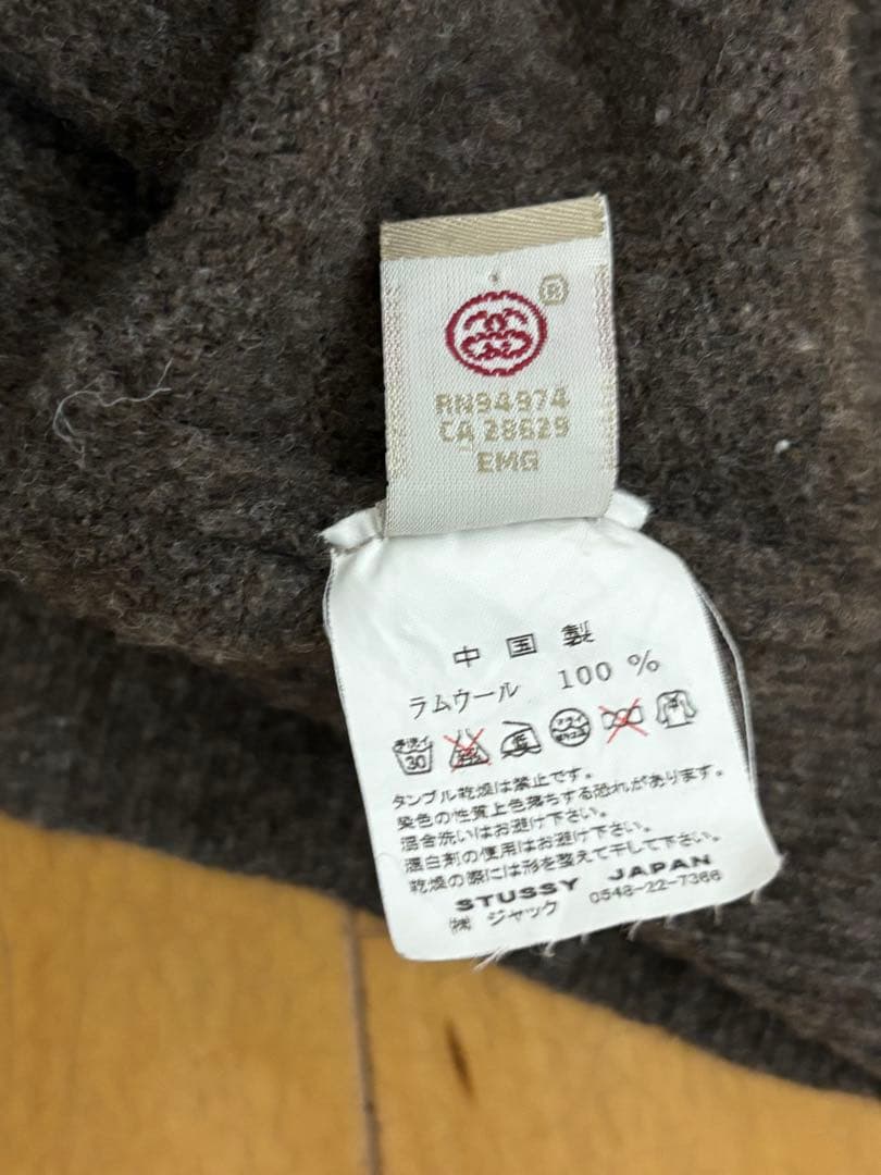 old Stussy 金タグ 90s ラムウール100% ニットセーター