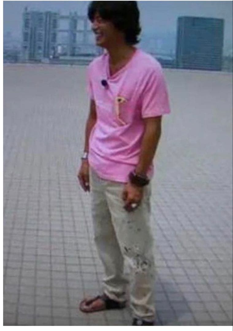 ナンバーナイン 08AW ポートランド期　ペンキ加工チノパンツ　キムタク