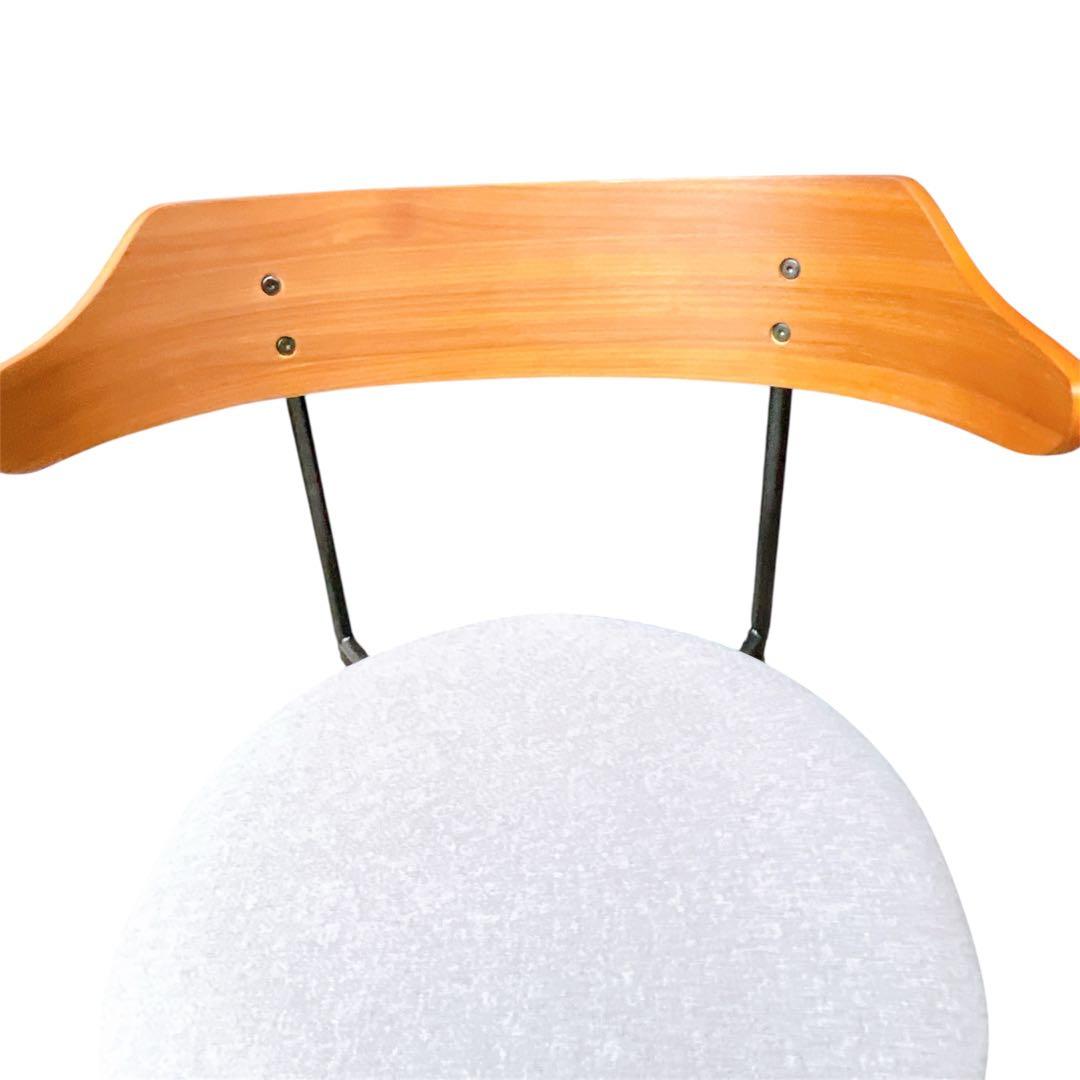 関家具　カペルⅢダイニングチェア座面ライトグレー　ウォルナット　2脚セット