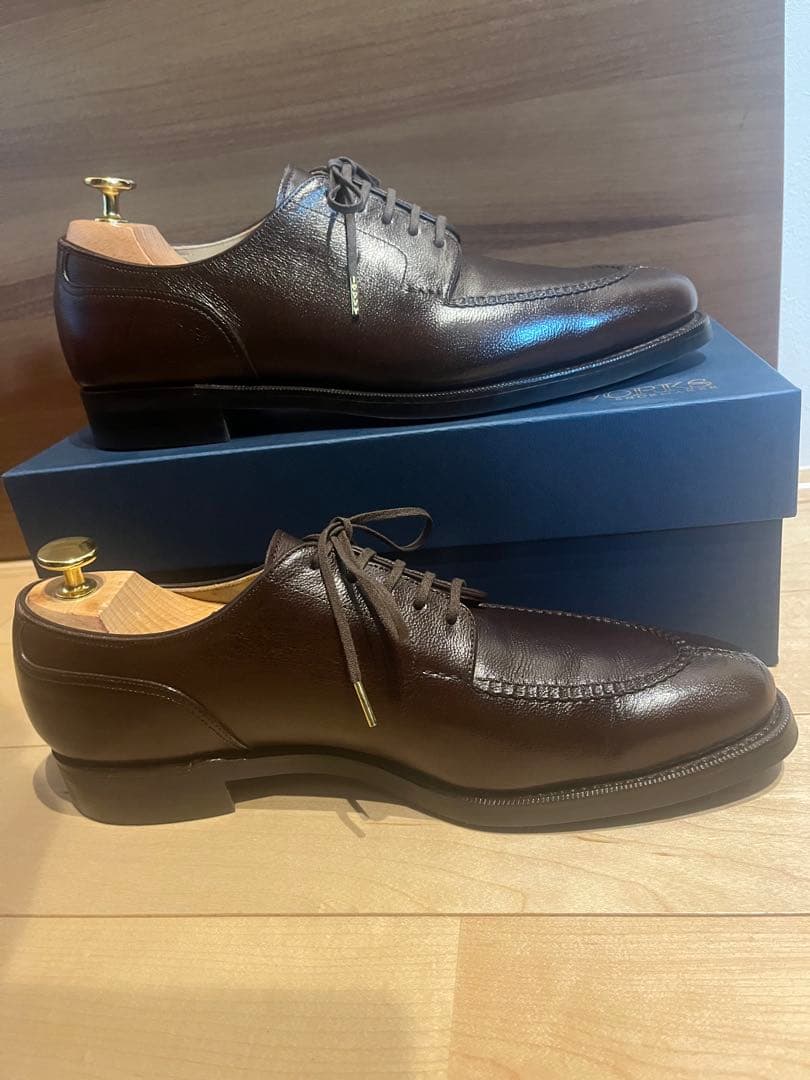 そ*ん様 JOE WORKS camel革 sprit toe derby