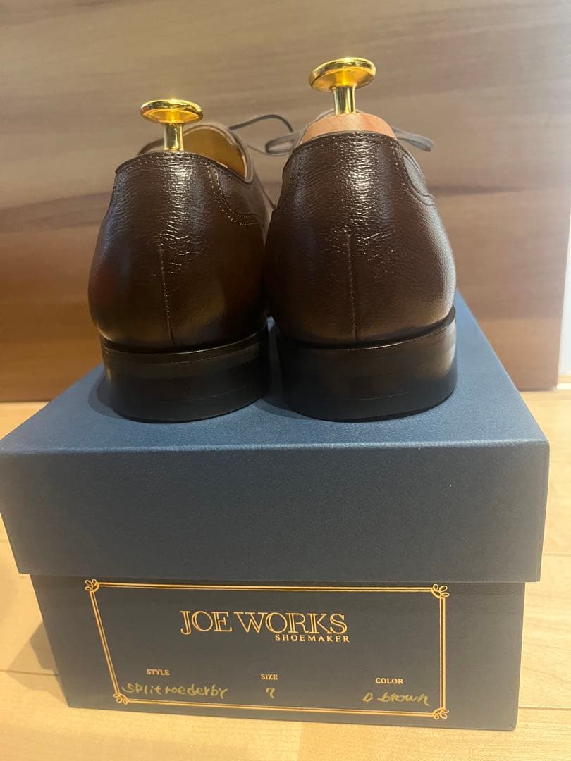そ*ん様 JOE WORKS camel革 sprit toe derby