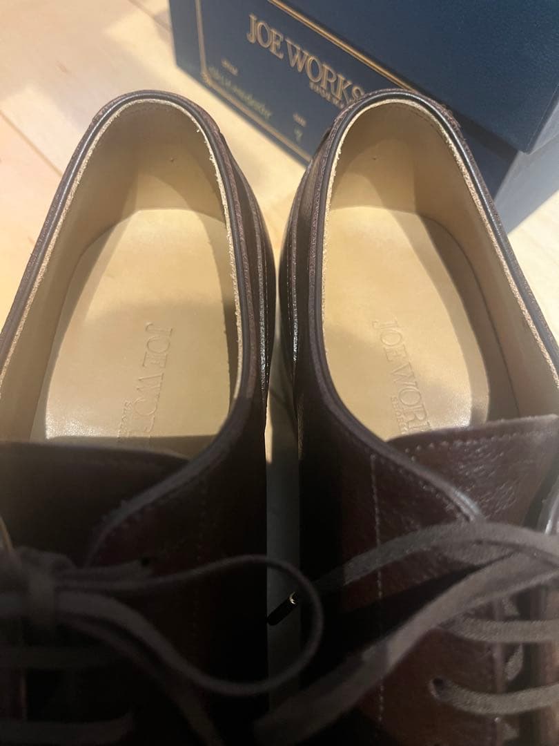 そ*ん様 JOE WORKS camel革 sprit toe derby