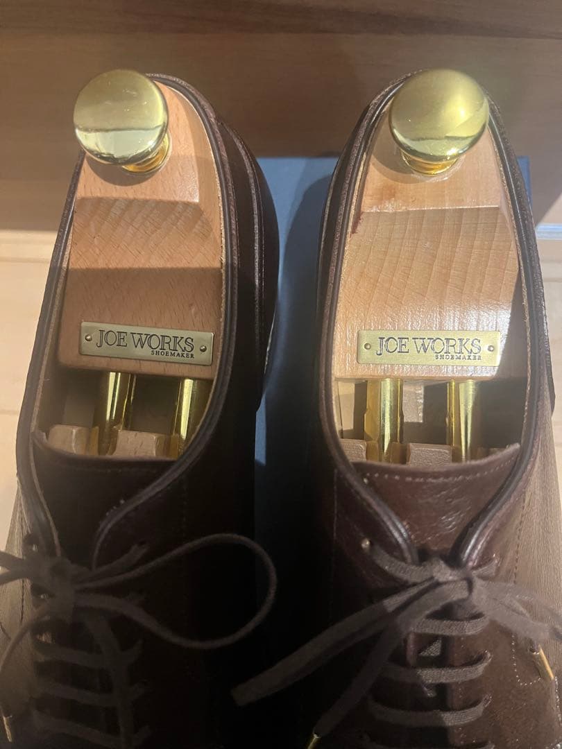 そ*ん様 JOE WORKS camel革 sprit toe derby