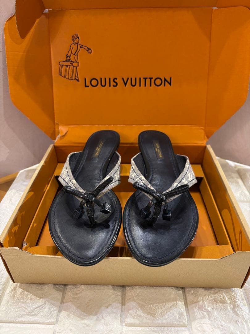 #Louis Vuitton レディースレザー#トングサンダル モノグラム#36