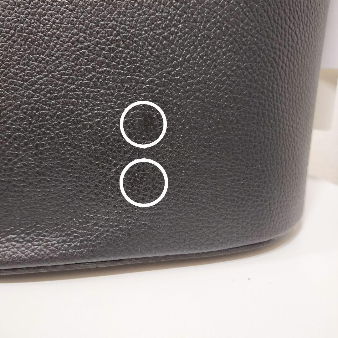 訳あり新品　AULENTTI　ワンハンドル金具付きbasketバック　牛革