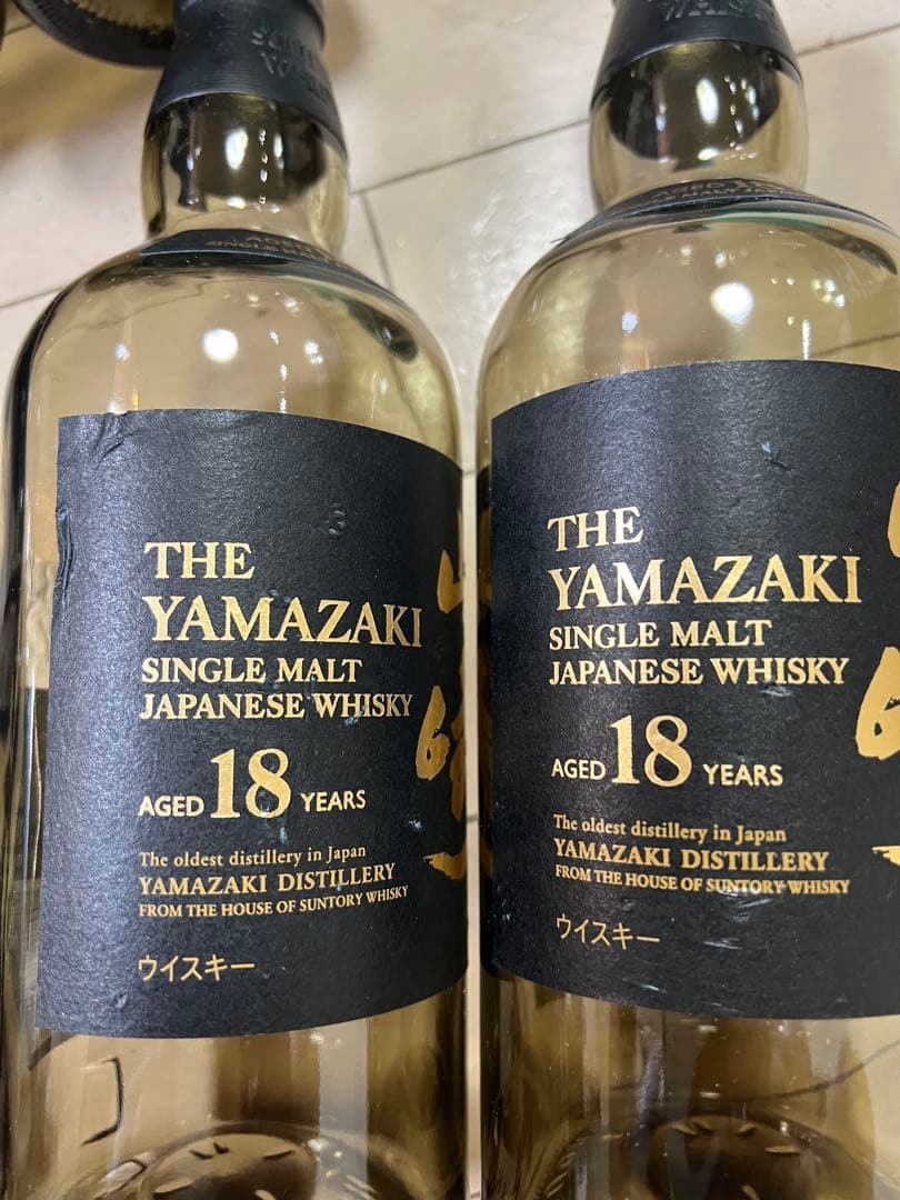 ちょい難あり！サントリー山崎18年空ビン12本セット