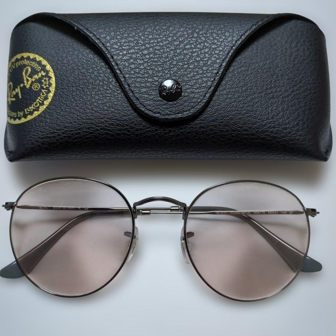 レイバン ラウンドメタル RB3447 Evolve 004/T5調光