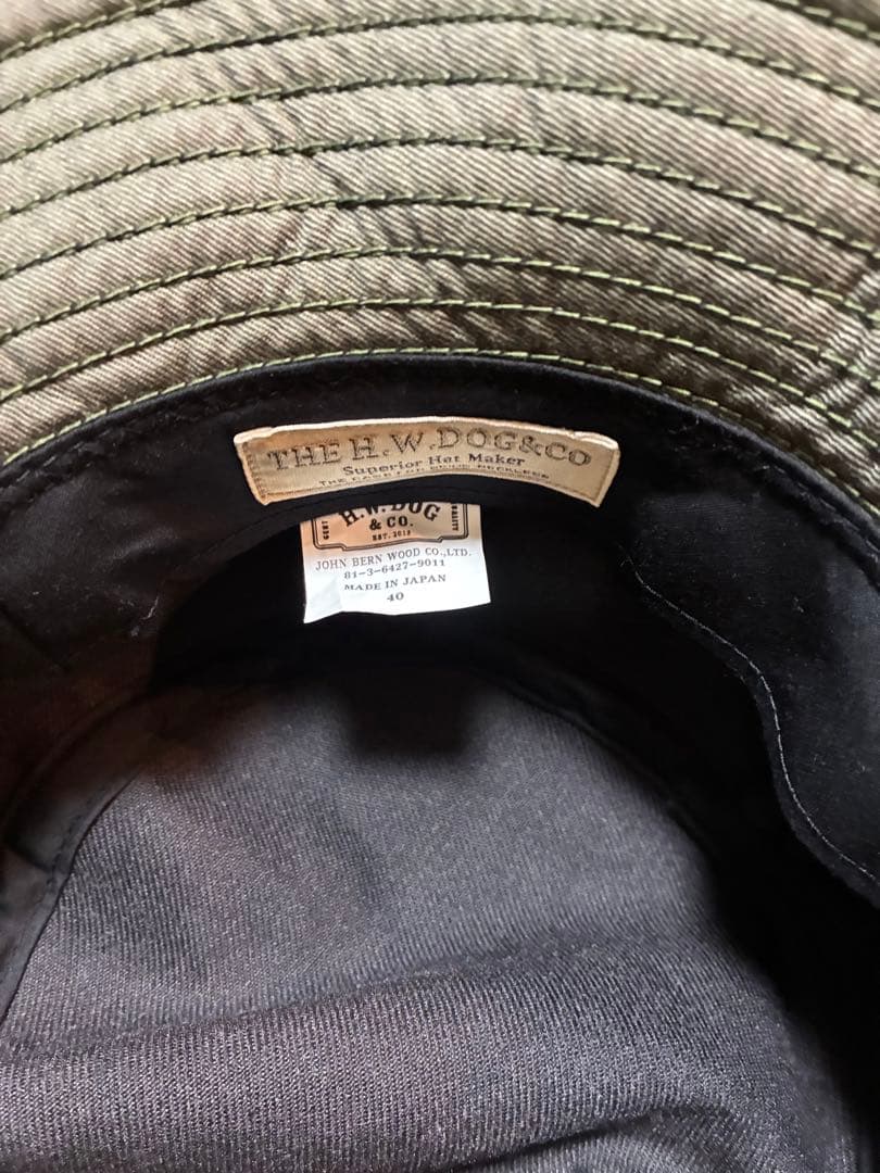the h.w.dog & coバケットハット 日本製 40サイズ
